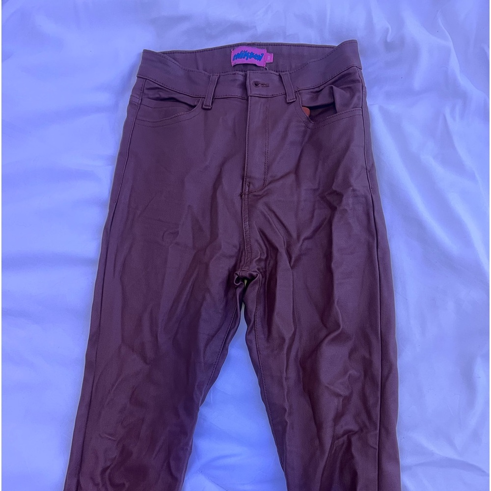 Edikted Faux Leather Pants (XS)
